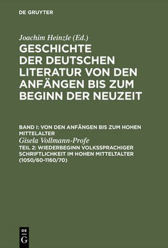 Cover image for Geschichte der deutschen Literatur von den Anfangen bis zum Beginn der Neuzeit