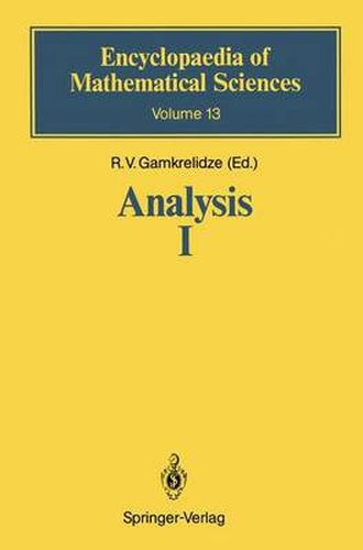 Cover image for Analysis I: Integral Representations and Asymptotic Methods