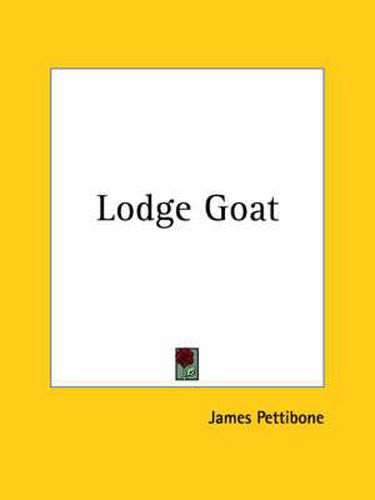 Cover image for Lodge Goat (1909)