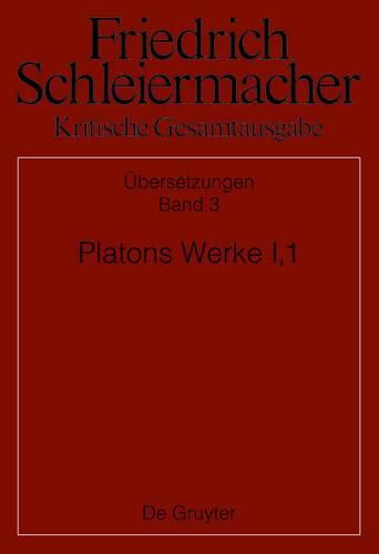 Cover image for Platons Werke I,1, Berlin 1804. 1817