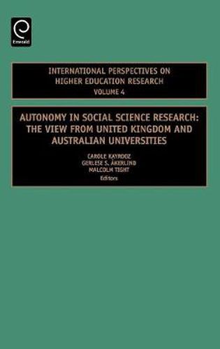 Cover image for Autonomy in Social Science Research: The View from United Kingdom and Australian Universities