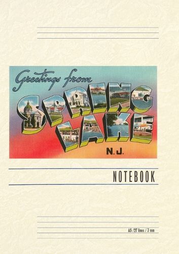 Cover image for Vintage Lined Notebook Greetings from Spring Lake, New Jersey