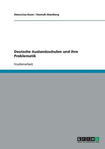 Cover image for Deutsche Auslandsschulen und ihre Problematik