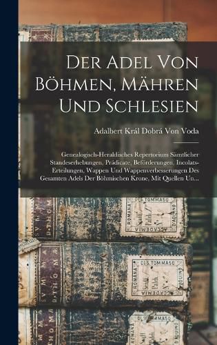 Cover image for Der Adel Von Boehmen, Maehren Und Schlesien