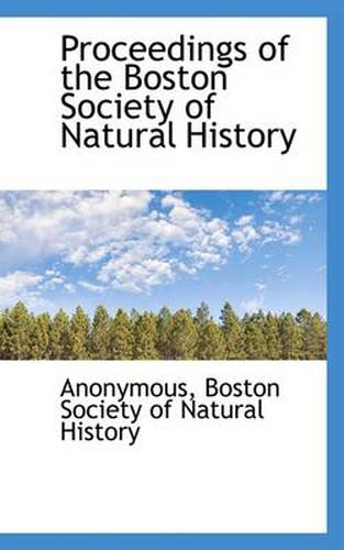 Cover image for Proceedings of the Boston Society of Natural History