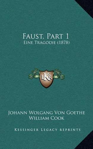 Cover image for Faust, Part 1: Eine Tragodie (1878)