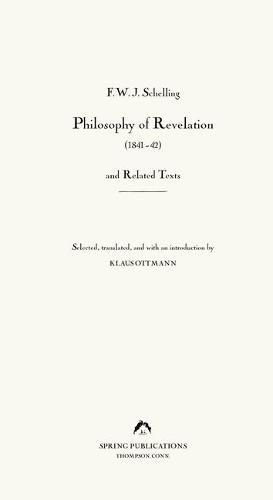 Cover image for Philosophy of Revelation (1841-42) and Related Texts