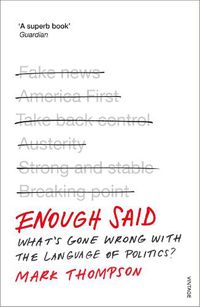 Cover image for Enough Said: What's gone wrong with the language of politics?