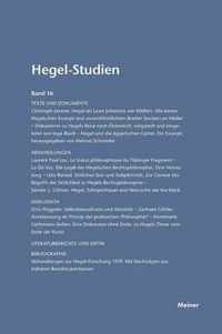 Cover image for Hegel-Studien / Hegel-Studien Band 16 (1981)