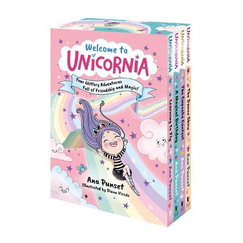 Cover image for Welcome to Unicornia: Four Glittery Adventures Full of Friendship and Magic!