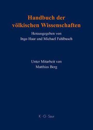 Cover image for Handbuch der voelkischen Wissenschaften