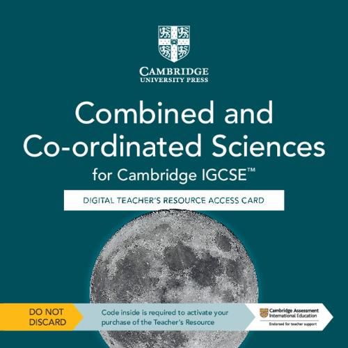 Cover image for Cambridge IGCSE (TM) Combined and Co-ordinated Sciences Digital Teacher's Resource Access Card