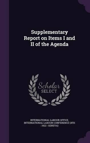 Cover image for Supplementary Report on Items I and II of the Agenda