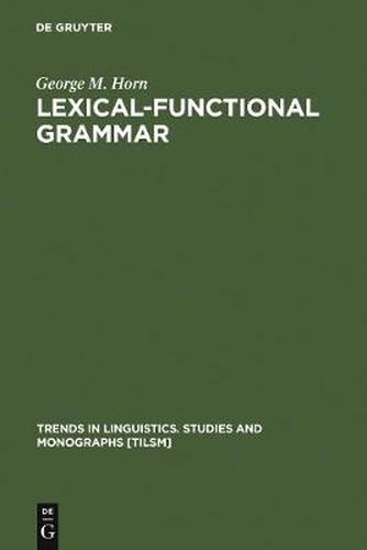 Cover image for Lexical-Functional Grammar