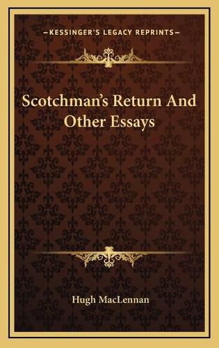 Cover image for Scotchman's Return and Other Essays
