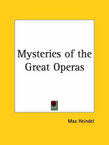 Cover image for Mysteries of the Great Operas (1921)