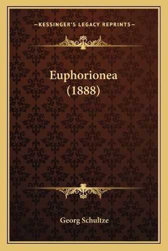 Cover image for Euphorionea (1888)