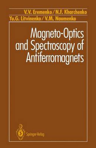 Cover image for Magneto-Optics and Spectroscopy of Antiferromagnets
