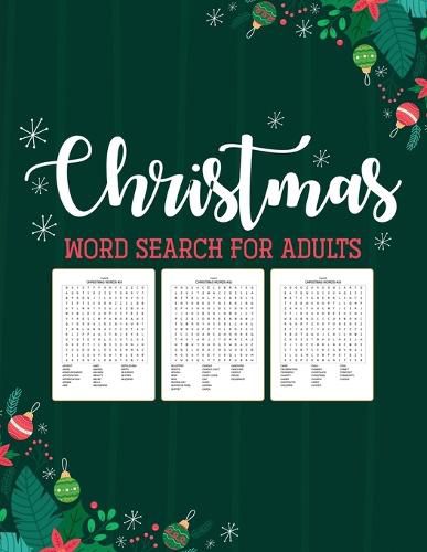 Cover image for Christmas Word Search For Adults: Puzzle Book Holiday Fun For Adults Activities Crafts Games