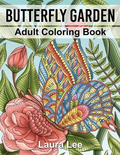 Cover image for Butterfly Garden: Adult Coloring Book