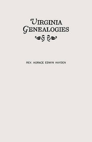 Cover image for Virginia Genealogies