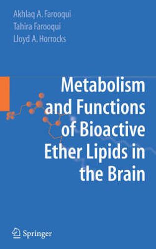 Cover image for Metabolism and Functions of Bioactive Ether Lipids in the Brain