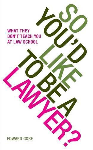 Cover image for So You'd Like to be a Lawyer?: What They Don't Teach You at Law School