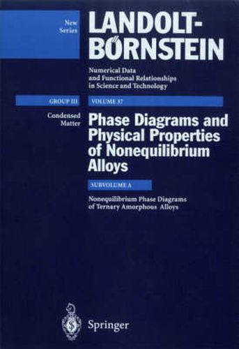 Cover image for Nonequilibrium Phase Diagrams of Ternary Amorphous Alloys
