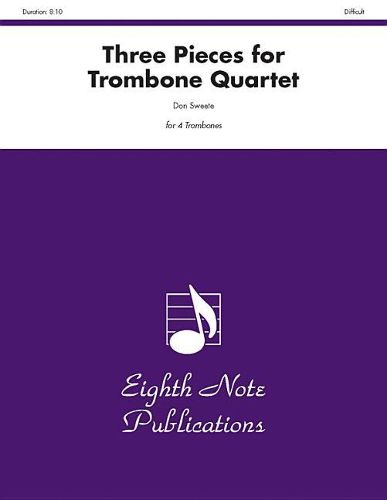 Cover image for Three Pieces for Trombone Quartet: Score & Parts