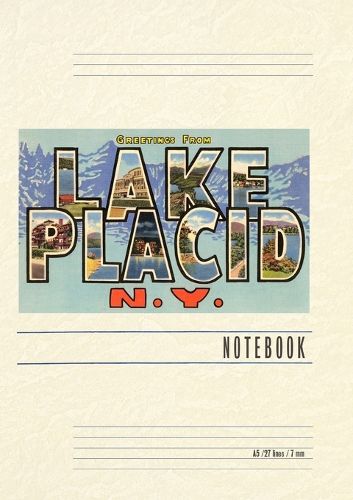 Cover image for Vintage Lined Notebook Greetings from Lake Placid, New York