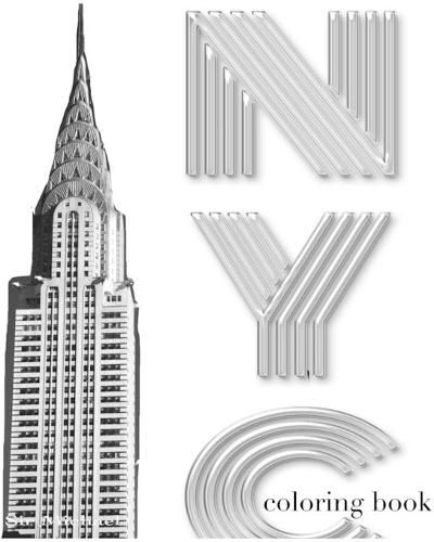 New York City chrysler building coloring sketch book