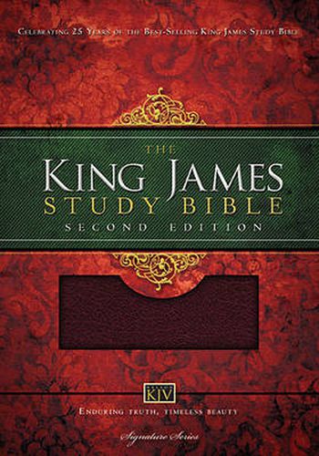 Cover image for KJV Study Bible, Large Print, Bonded Leather, Burgundy, Red Letter: Second Edition
