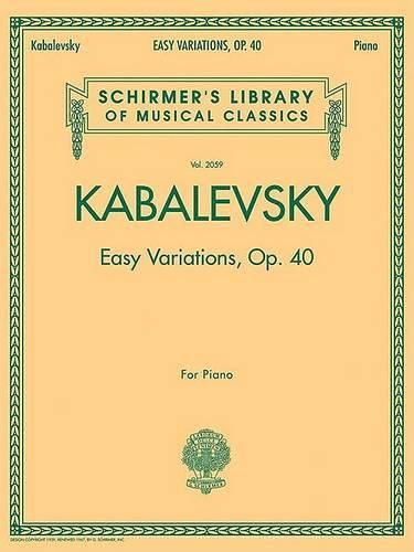 Cover image for Easy Variations, Op. 40