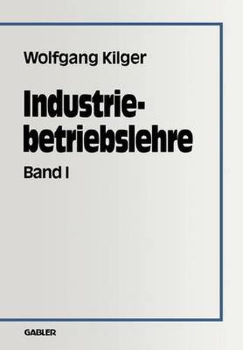 Cover image for Industriebetriebslehre: Band 1