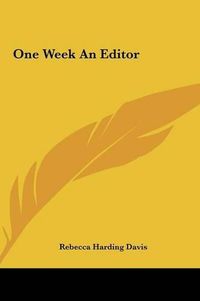 Cover image for One Week an Editor