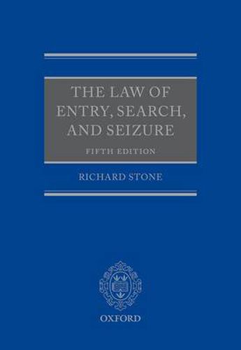 Cover image for The Law of Entry, Search, and Seizure