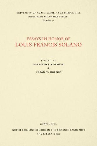 Essays in Honor of Louis Francis Solano