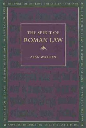 Cover image for The Spirit of Roman Law