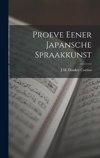 Cover image for Proeve Eener Japansche Spraakkunst