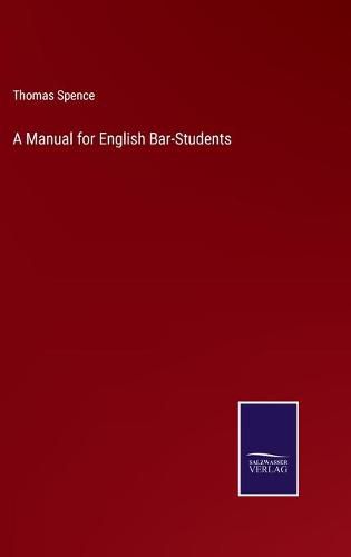 Cover image for A Manual for English Bar-Students