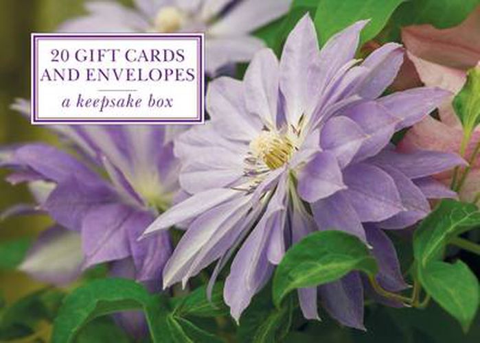 Cover image for Tin Box of 20 Gift Cards and Envelopes: Clematis