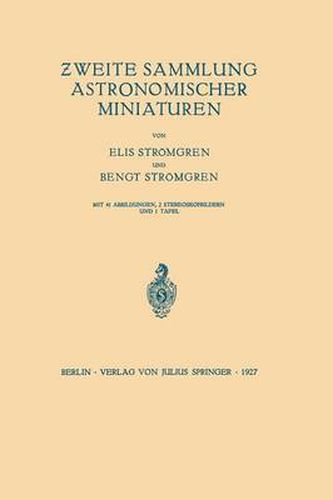 Cover image for Zweite Sammlung Astronomischer Miniaturen