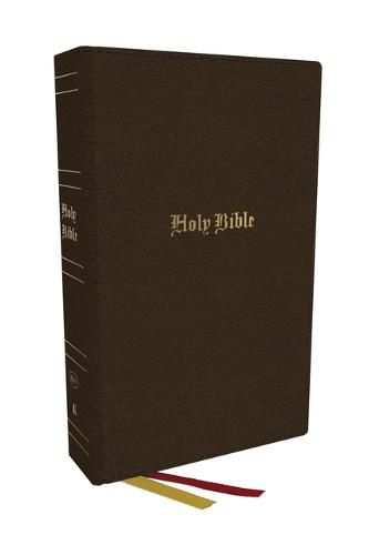 Cover image for KJV Holy Bible, Super Giant Print Reference Bible, Brown, Bonded Leather, 43,000 Cross References, Red Letter, Comfort Print: King James Version