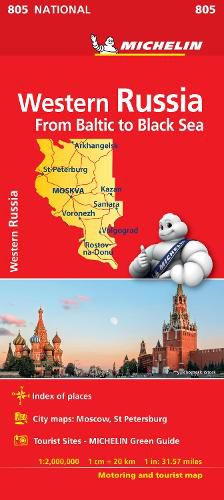 Cover image for Western Russia - Michelin National Map 805: Map