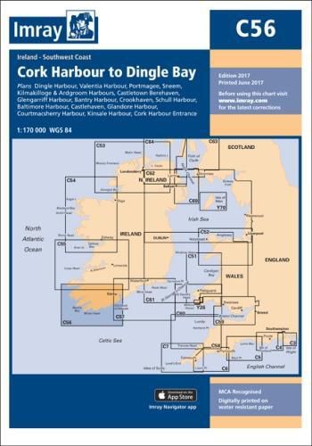 Cover image for Imray Chart C56: Cork Harbour to Dingle Bay