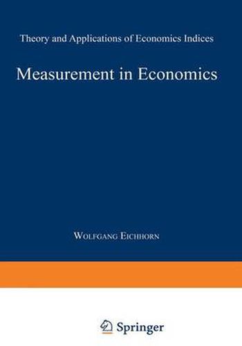 Cover image for Measurement in Economics: Theory and Applications of Economics Indices