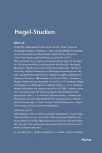 Cover image for Hegel-Studien / Hegel-Studien Band 26 (1991)