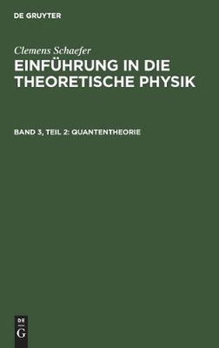 Cover image for Quantentheorie