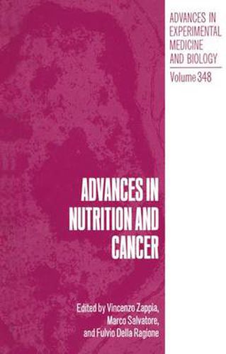 Cover image for Advances in Nutrition and Cancer