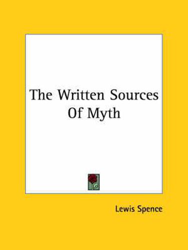 Cover image for The Written Sources of Myth